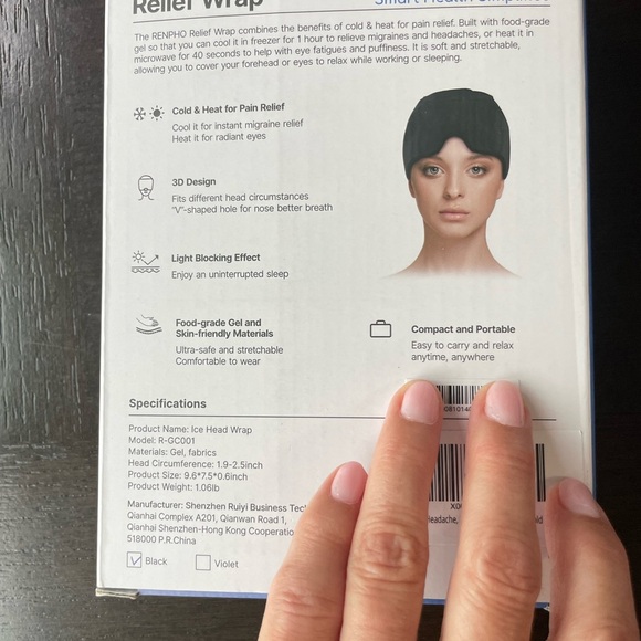 BNIB Renpho Gel Ice Migraine Relief Wrap Cold Compress - Picture 4 of 4